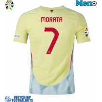 Spain Alvaro Morata #7 Replica Away Shirt Euro 2024 Short Sleeve